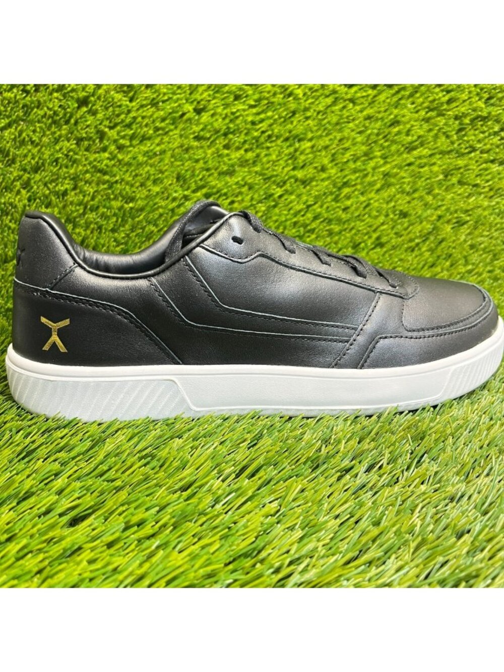 Flux Footwear Adapt Leather Trainer Black Mens Size 12 Athletic Shoes Sneakers